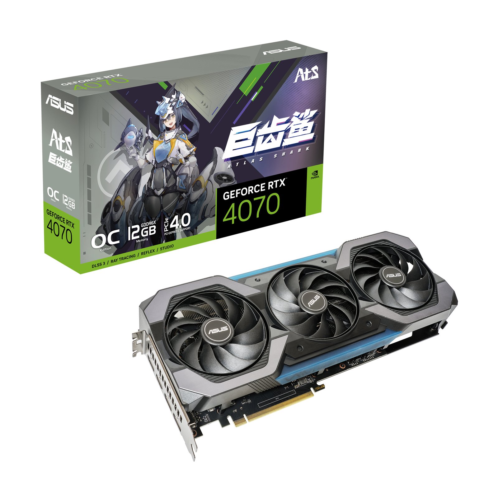 ASUS ATS RTX 4070 GAMING MEGALODON OC ürün görseli