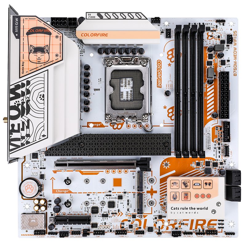 Colorful COLORFIRE B760M-MEOW WIFI D5 ORANGE ürün görseli
