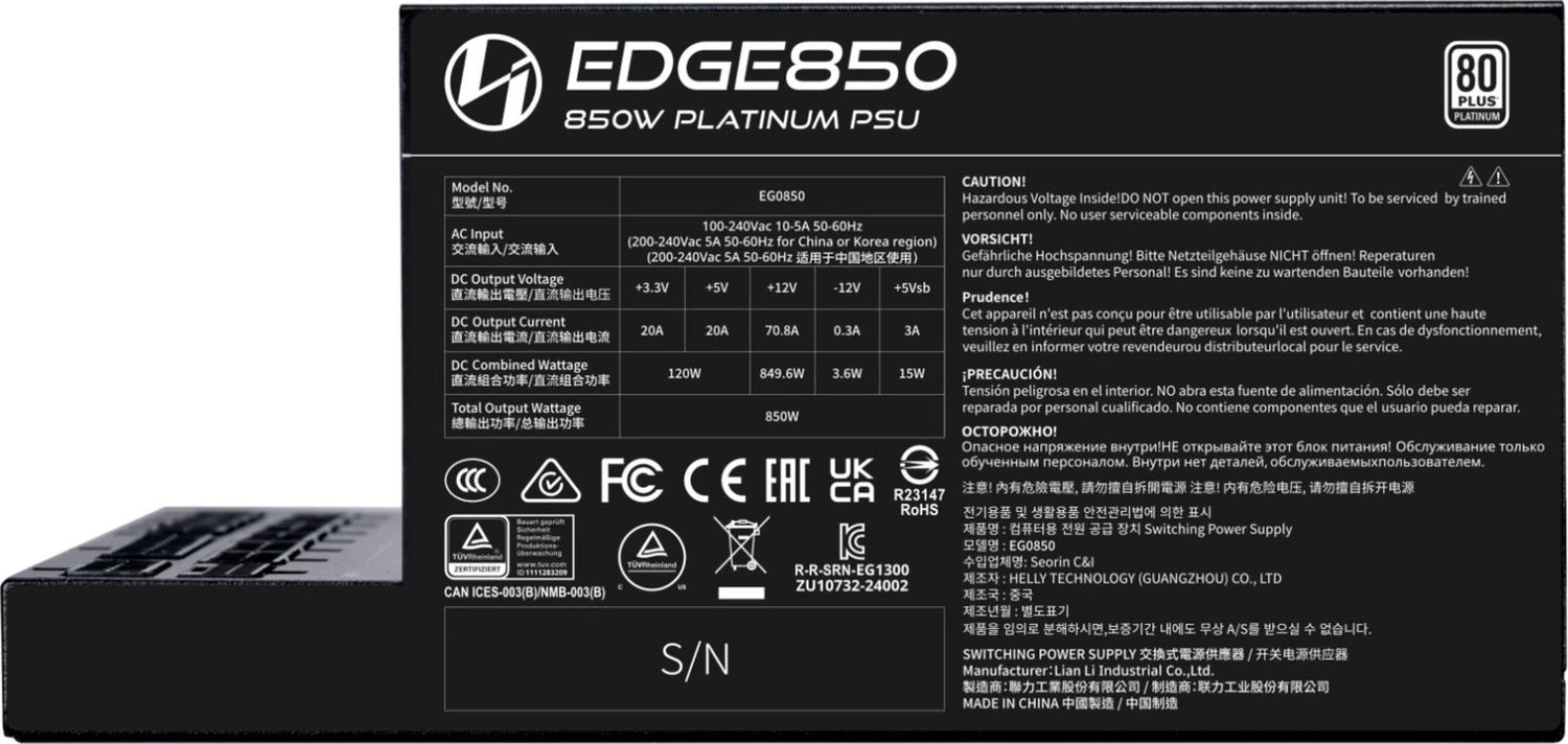 Lian Li EDGE Platinum 850 product image 3
