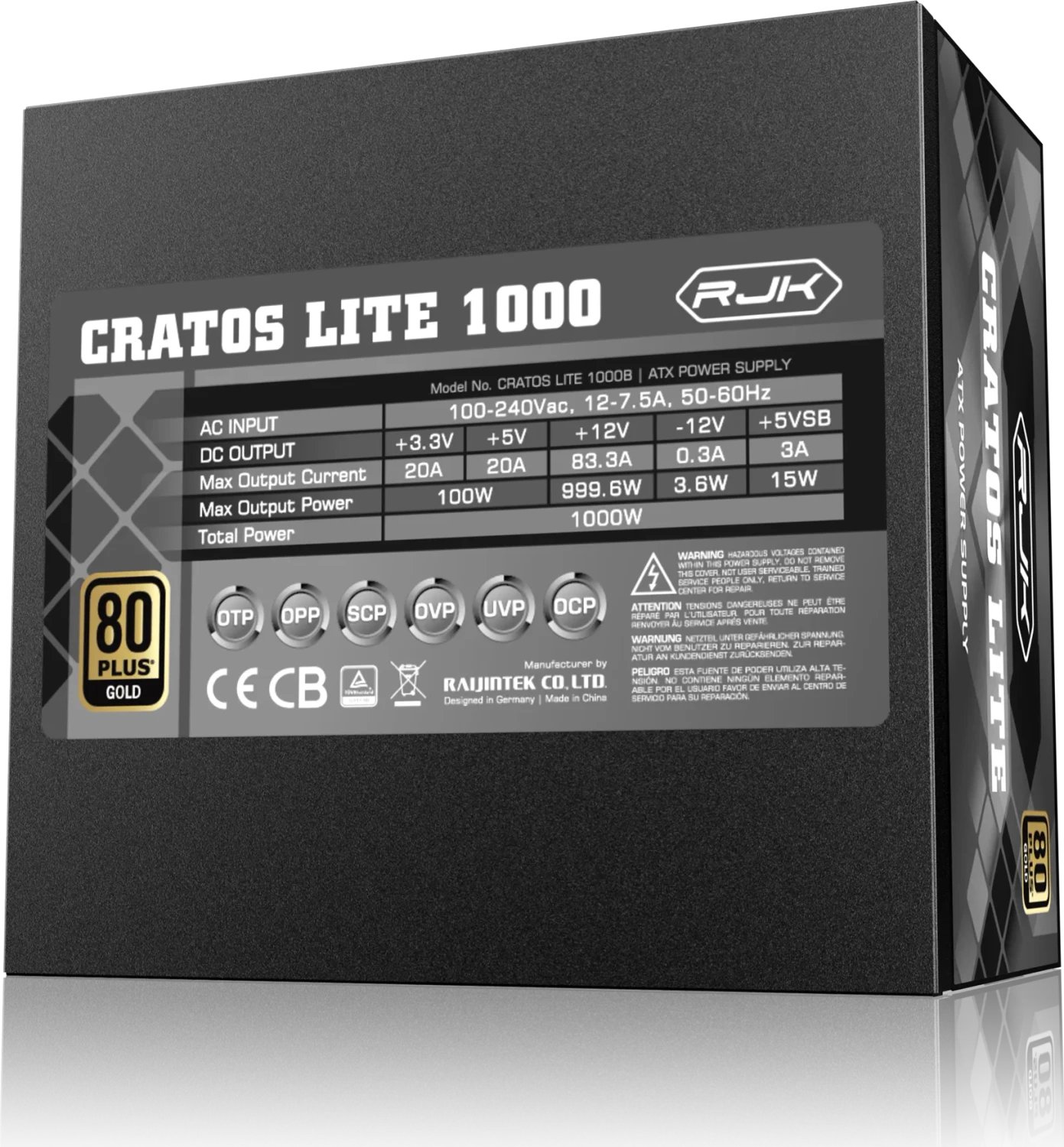 Raijintek CRATOS LITE 1000 ürün görseli 2