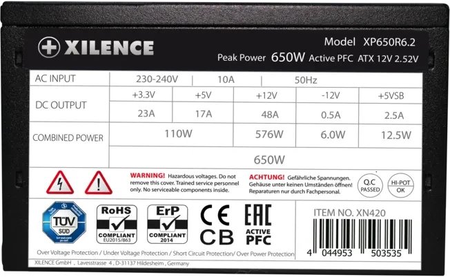 Xilence Performance C+ Serie XP650R6.2 product image 2