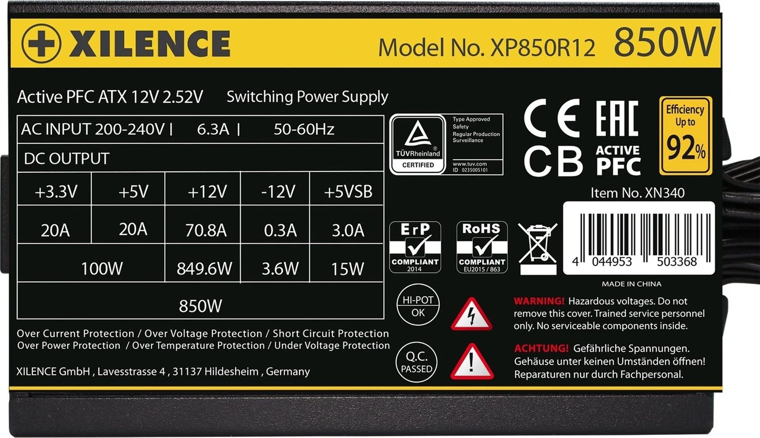Xilence Gaming Gold XP850R12 ürün görseli 2
