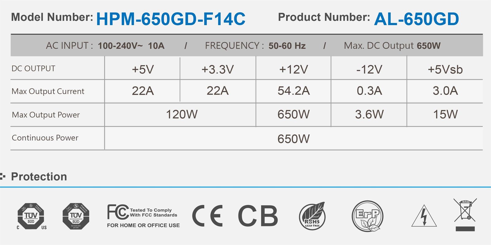High Power AL-650GD product image 2