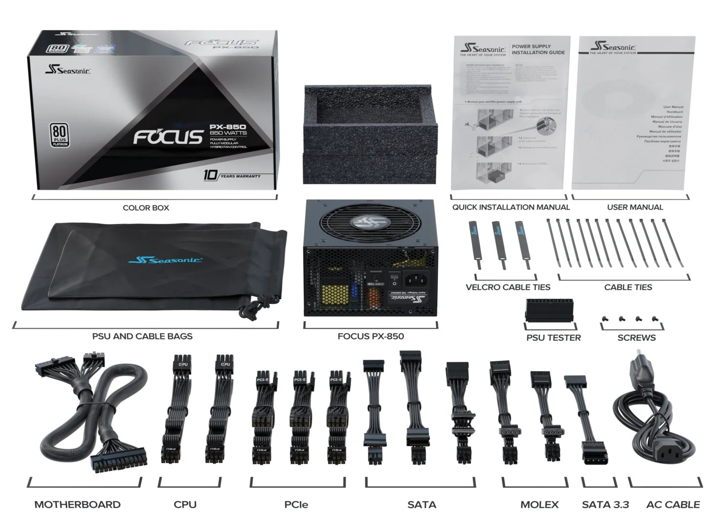 Seasonic Focus PX-850 ürün görseli