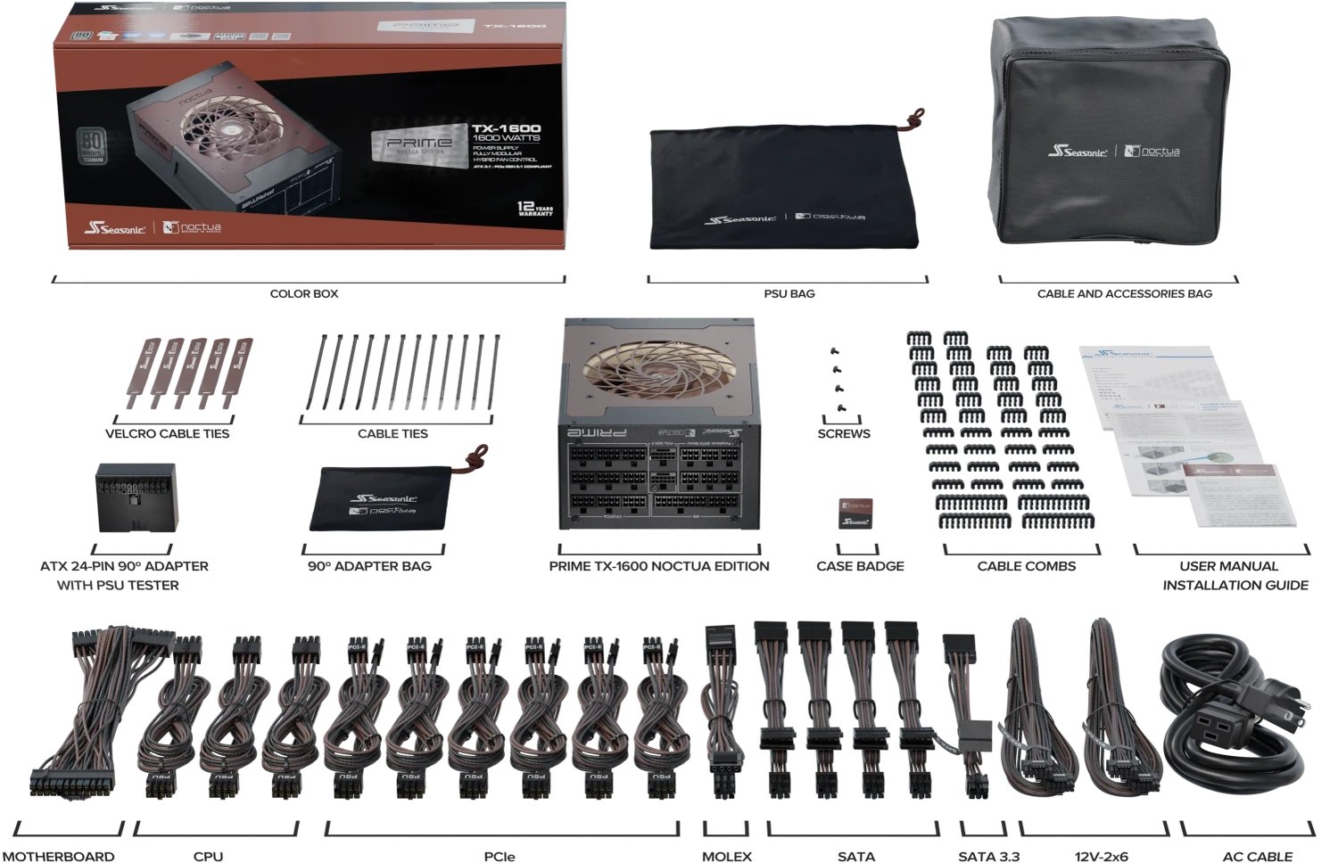Seasonic Prime TX-1600 Noctua Edition product image 2