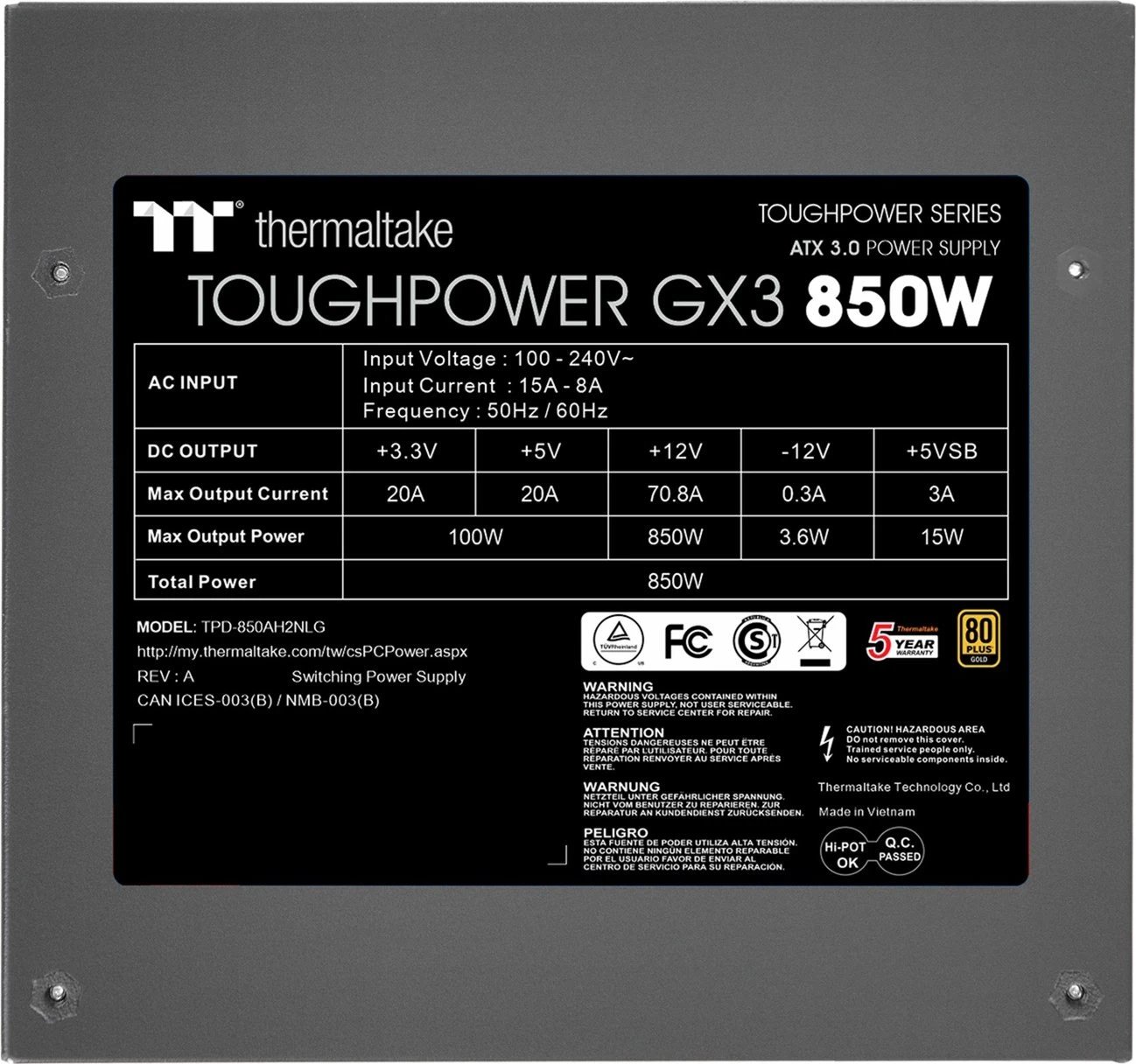 Thermaltake ToughPower GX3 Gold ürün görseli 2