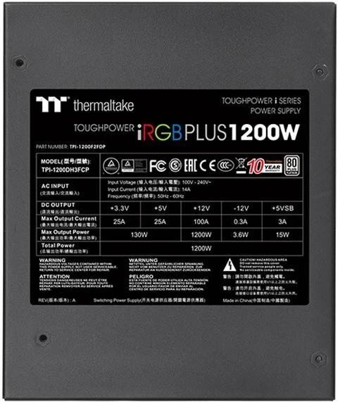 Thermaltake Toughpower iRGB Plus Platinum TT Premium Edition ürün görseli 2