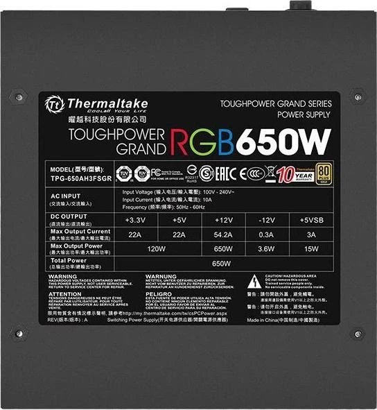 Thermaltake ToughPower Grand RGB Gold Sync Edition ürün görseli 2