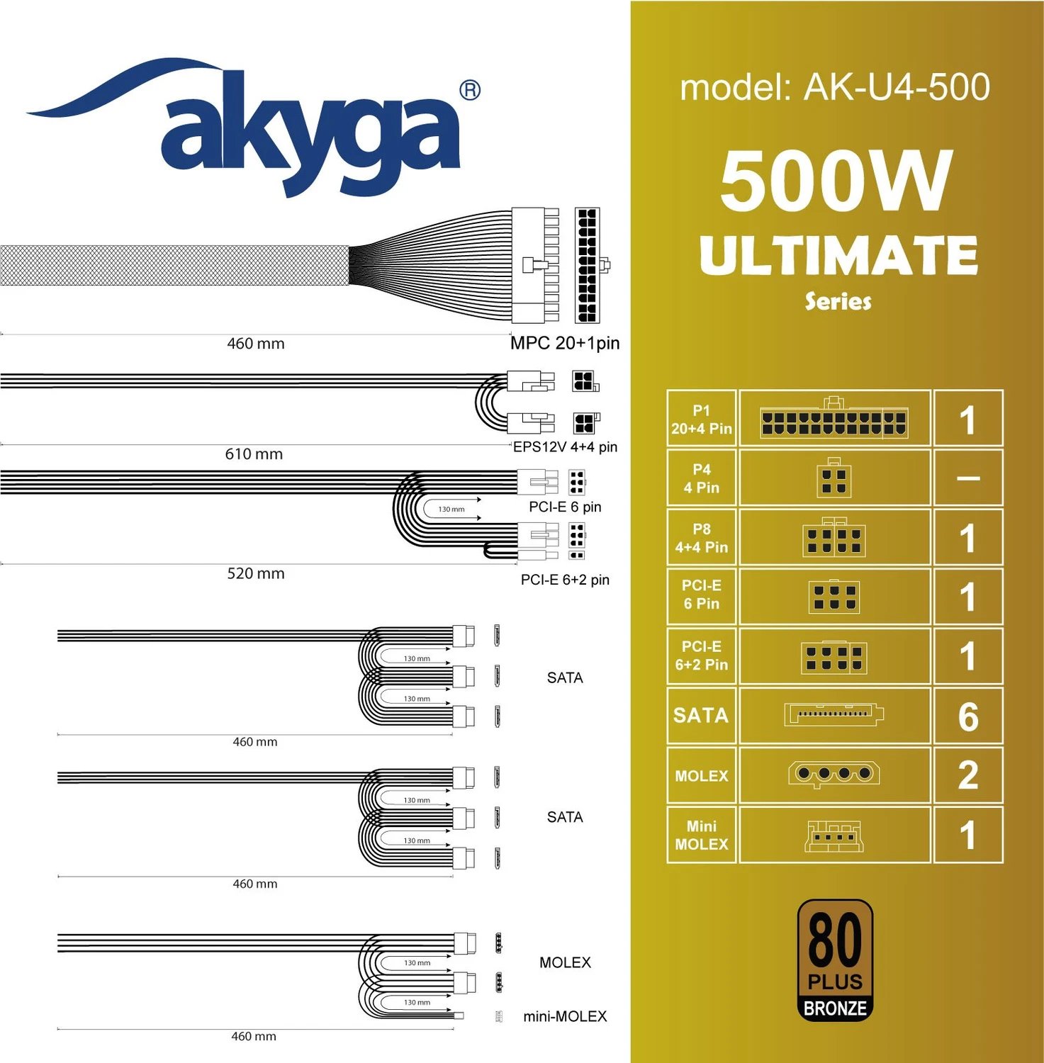 Akyga Ultimate Series AK-U4-500 ürün görseli 2