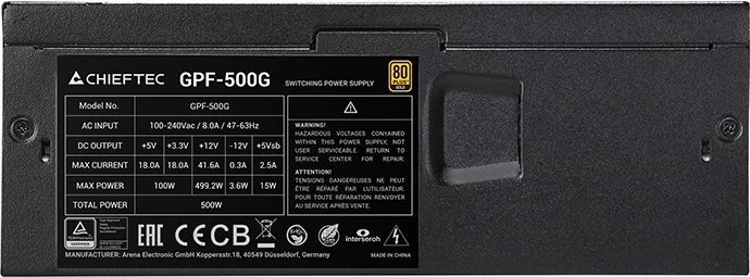 Chieftec Smart GPF-500G ürün görseli 2