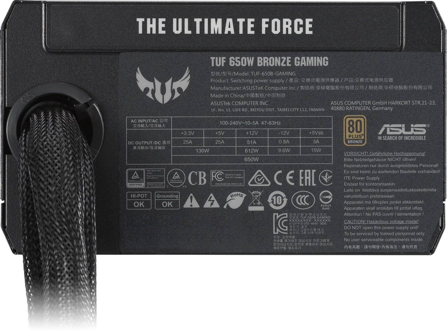 Asus TUF Gaming Bronze 650B ürün görseli 2