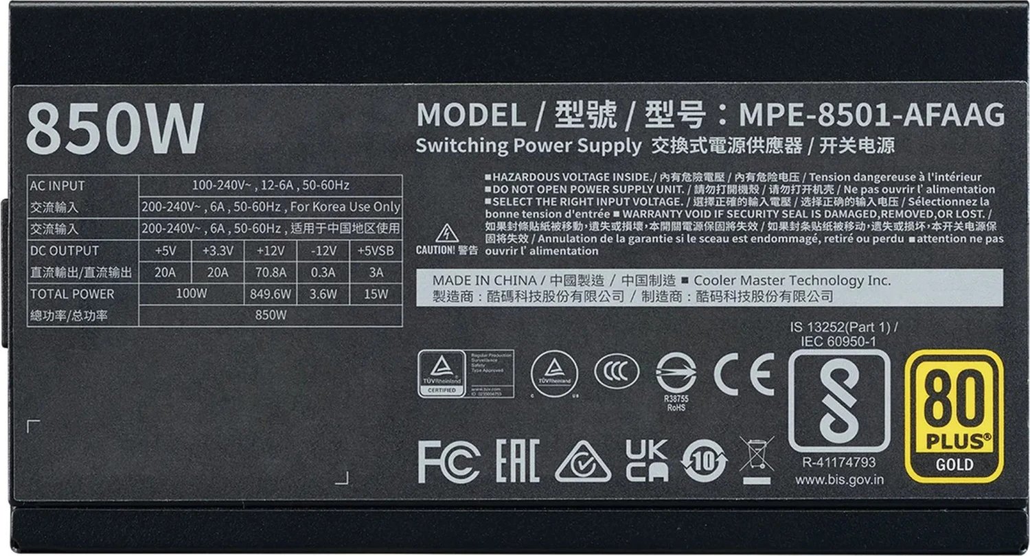 Cooler Master MWE Gold V2 850 product image 3