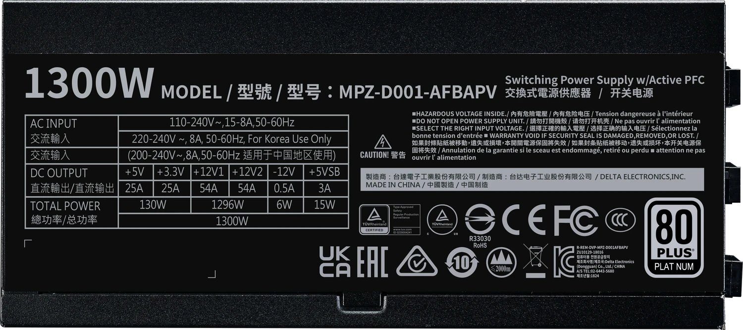 Cooler Master V-Series V1300 Platinum 30th Anniversary Edition ürün görseli 2