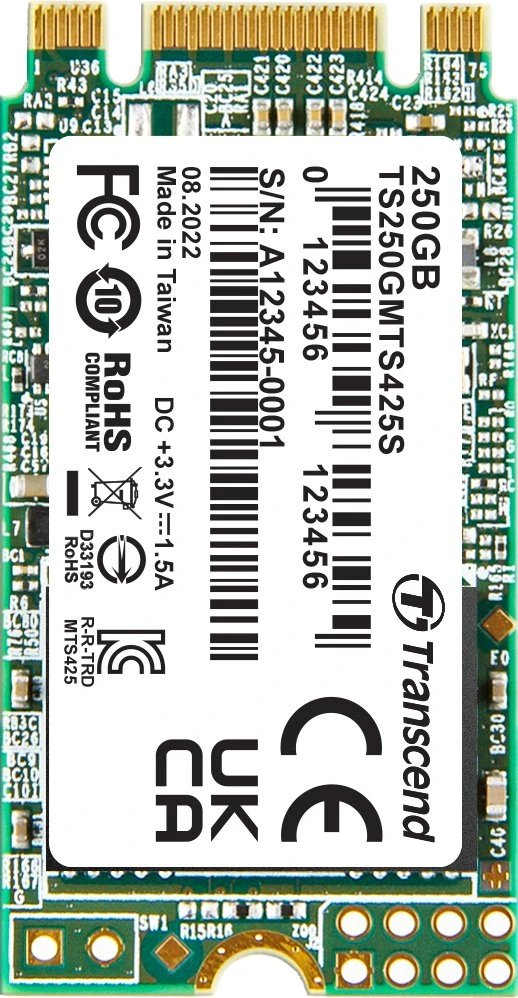 Transcend MTS425S SSD 250GB ürün görseli