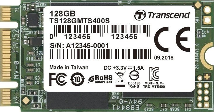 Transcend MTS400S SSD 128GB product image