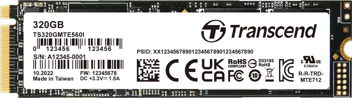 Transcend Industrial MTE560I SSD 320GB product image
