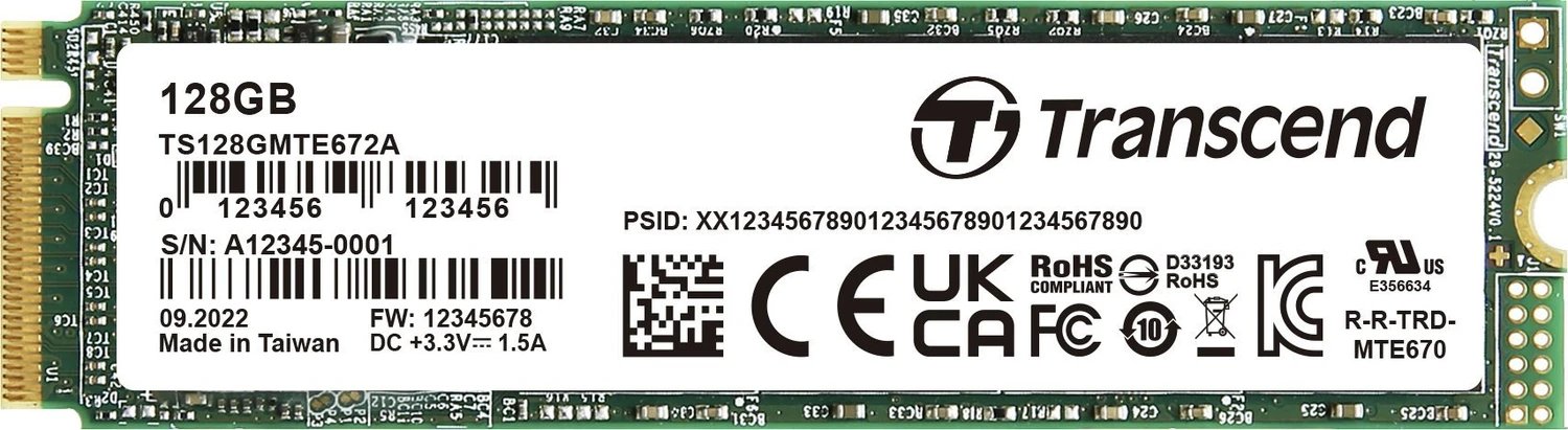 Transcend Industrial MTE672A-I SSD 256GB product image