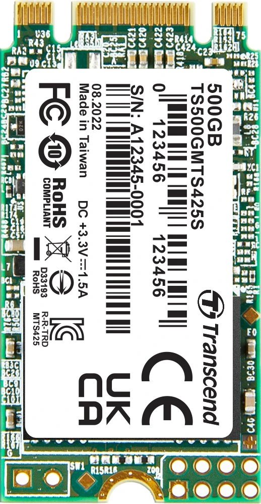 Transcend MTS425S SSD 500GB product image