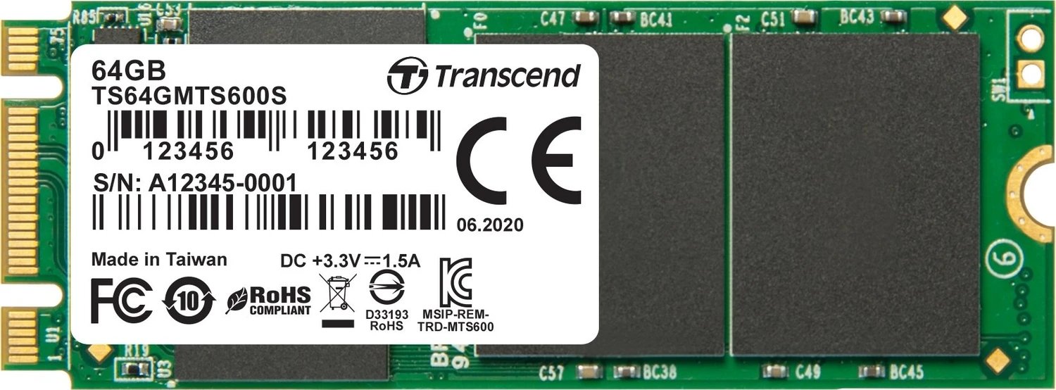 Transcend MTS600S SSD 64GB product image
