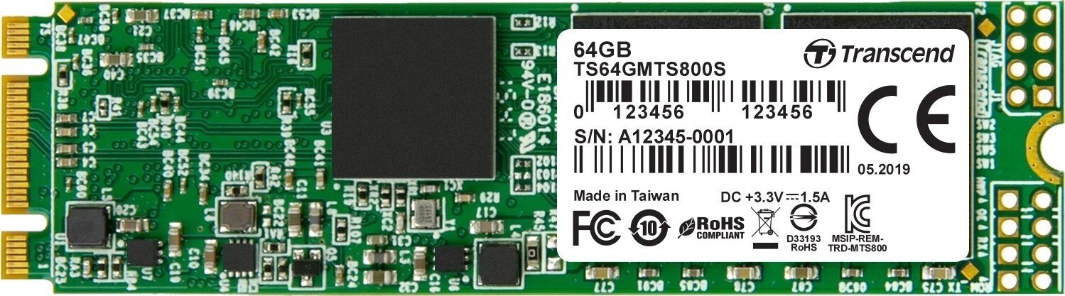 Transcend MTS800S SSD 64GB ürün görseli