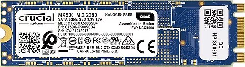 Crucial MX500 M.2 500GB ürün görseli