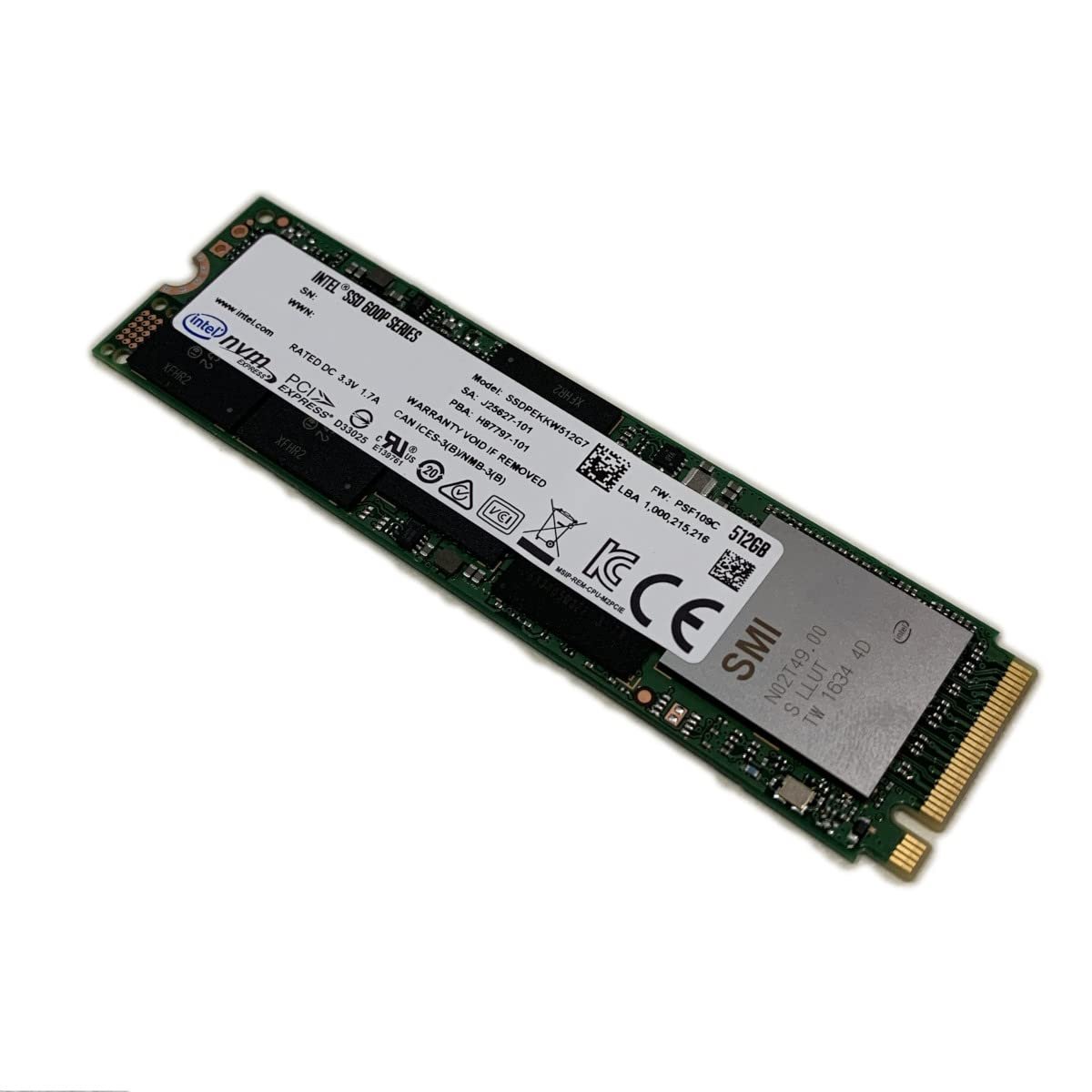 Intel SSD 600p 512GB ürün görseli