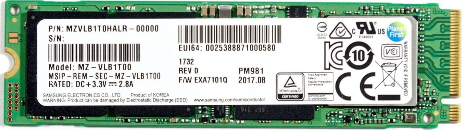 Samsung OEM Client SSD PM981 512GB ürün görseli