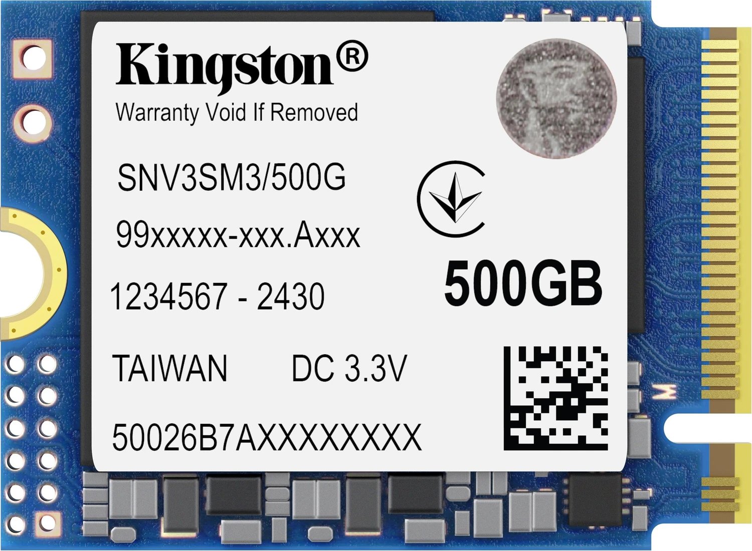 Kingston NV3 NVMe PCIe 4.0 SSD 500GB 2230 product image