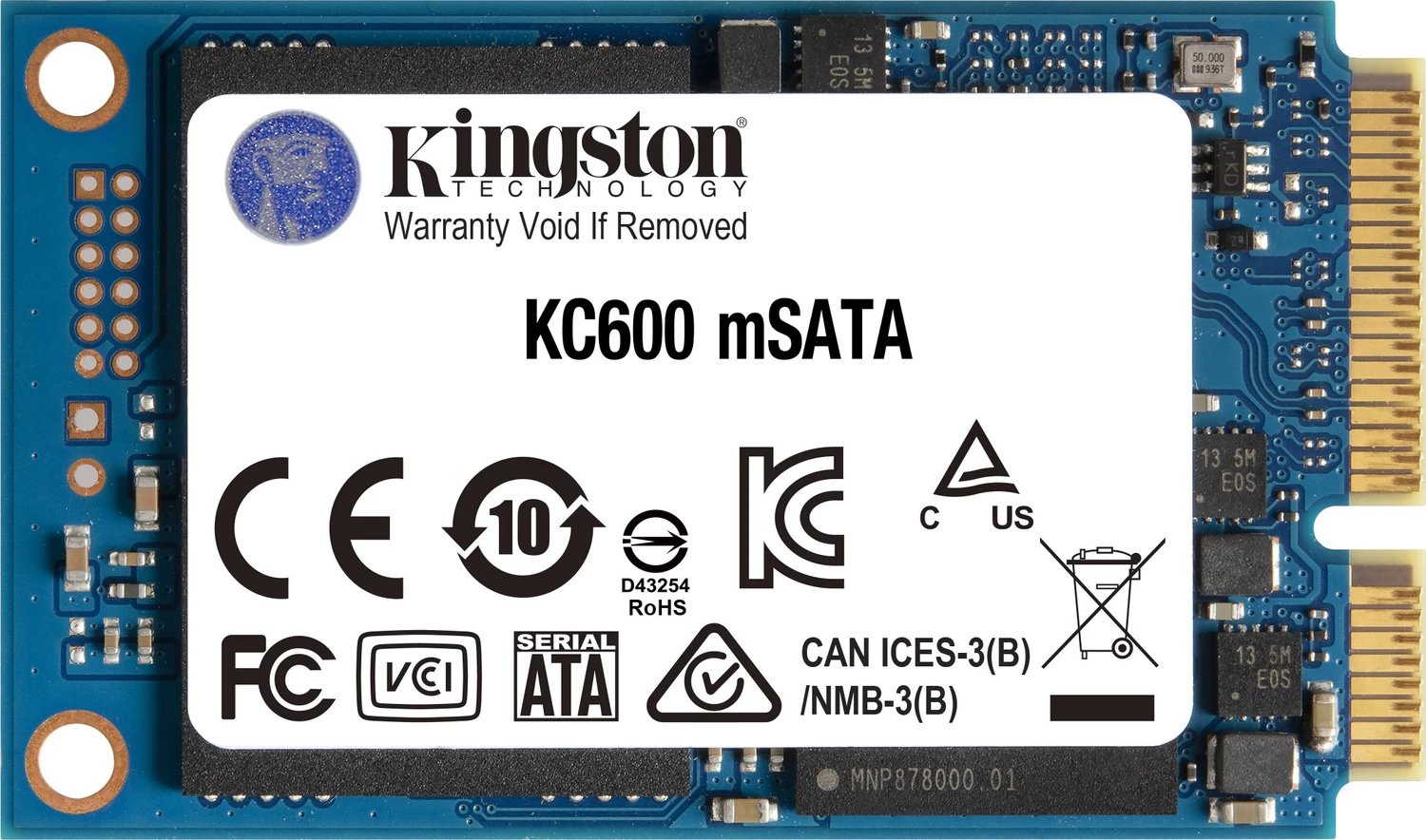 Kingston SSDNow KC600 mSATA 1024GB product image