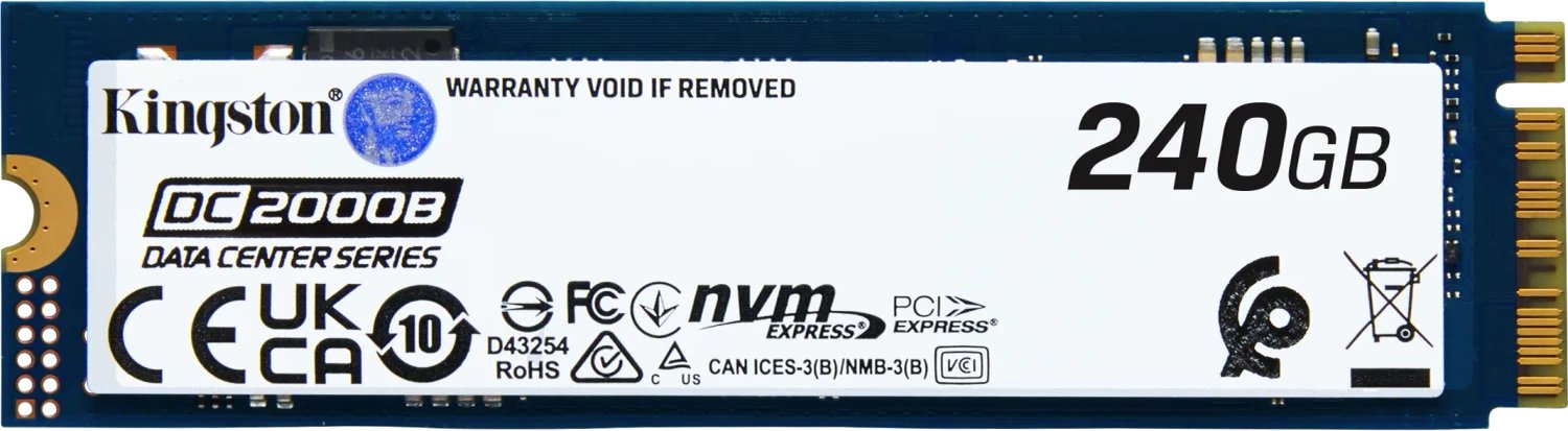 Kingston DC2000B Data Center Series Boot SSD - 0.4DWPD 240GB product image