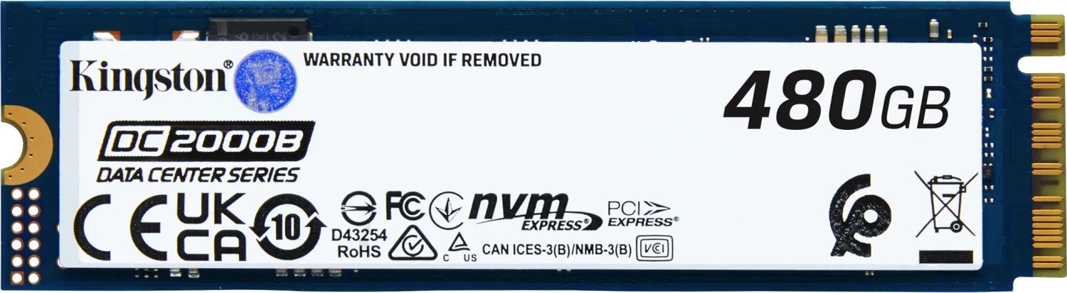 Kingston DC2000B Data Center Series Boot SSD - 0.4DWPD 480GB product image